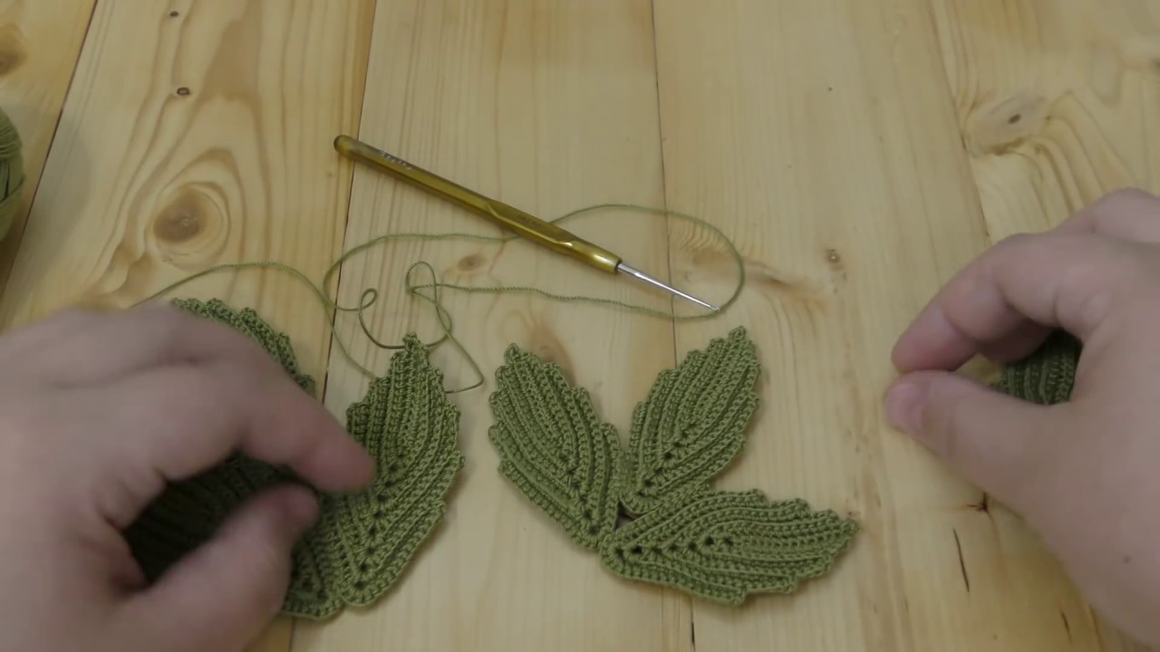 Classic irish crochet lace leaf YouTube