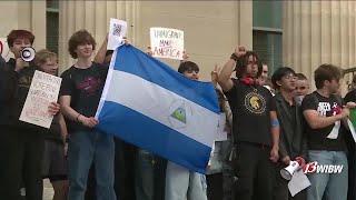 Topeka High School students walk out to protest ICE, Kansas bill