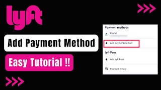 How to Add Payment Method on Lyft !