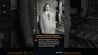 L'humour de von Neumann a Shannon sur l'entropie. Salukes #science #physique #lasciencepeuttout