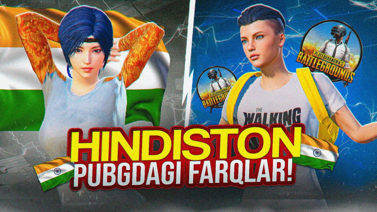PUBGINI HINDISTON VERSIYASIDAGI FARQLAR😳ROSTAN HAM U ZO'RMI YOKI TRASHMI?🤮