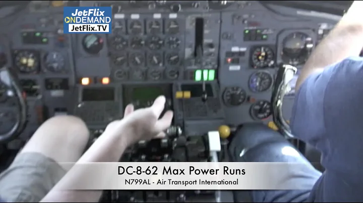 DC-8-62 THROTTLES TO MAX POWER - INSANE FUEL BURN!