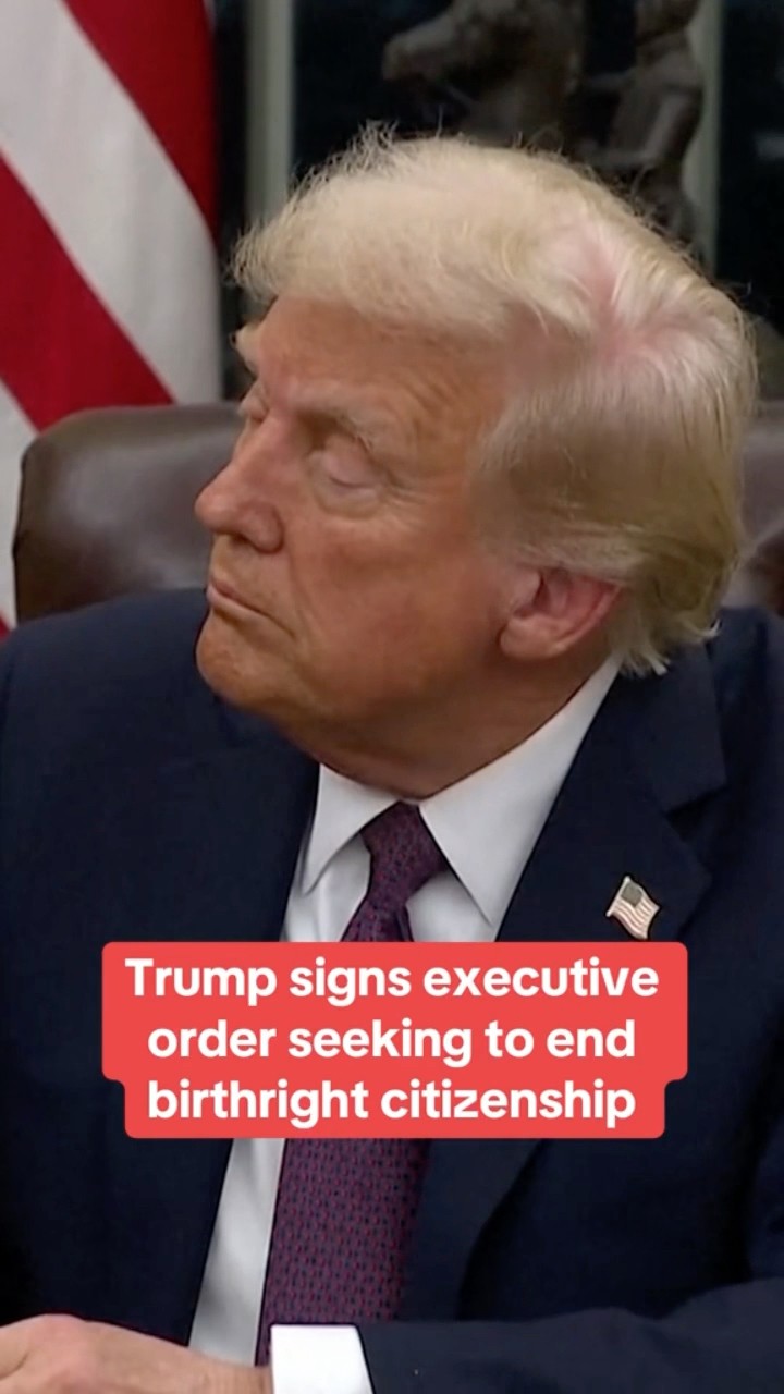 Trump signs executive order seeking to end birthright citizenship #shorts