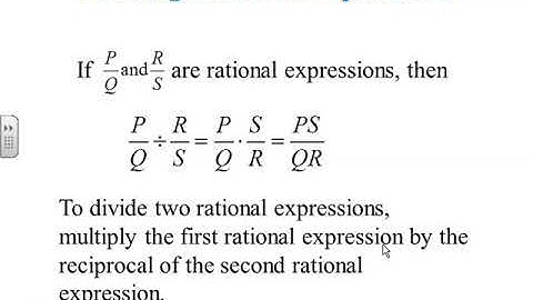 14.2 Multiplying and Dividing Rational Expressions