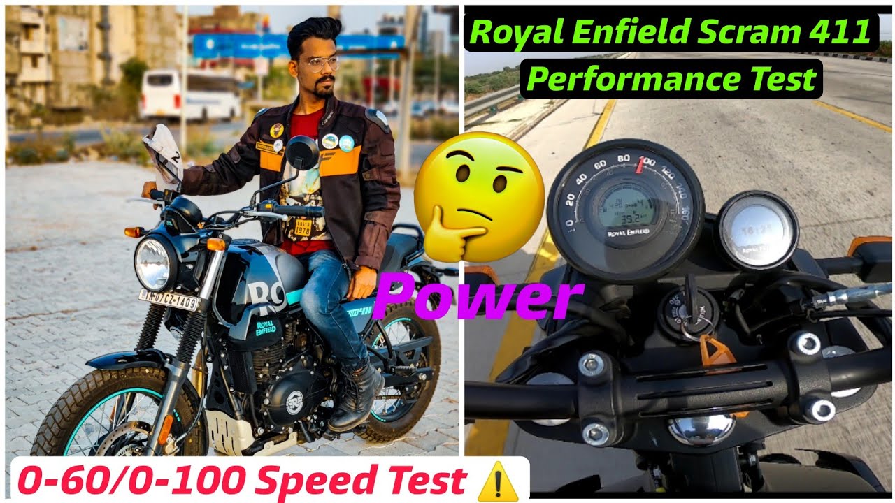2022 RE Himalayan Scram 411 Performance Test 🔥 0-60/0-100 Speed Performance ⚠️ कैसी है Power🤔