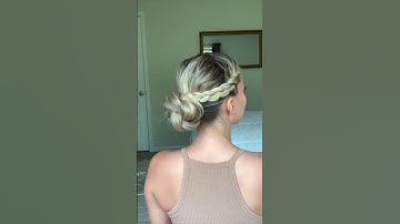 Easy Braided Updo for Beginners! Medium & Long Hairstyles | School Hair | Work Hair #shortsfeed