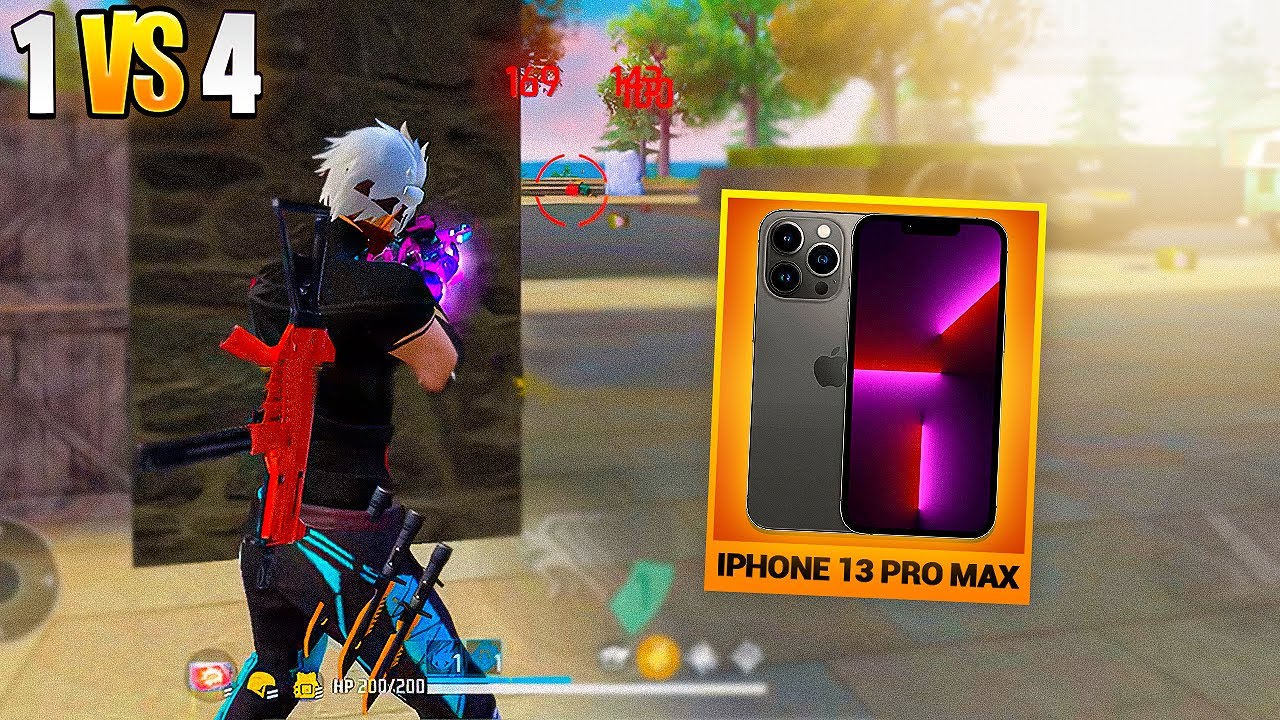 TESTEI O IPHONE 13 PRO MAX EM 4K 120FPS NO SOLO VS SQUAD E ME SURPREENDI!😱🔥FREE FIRE MOBILE! JACKsx