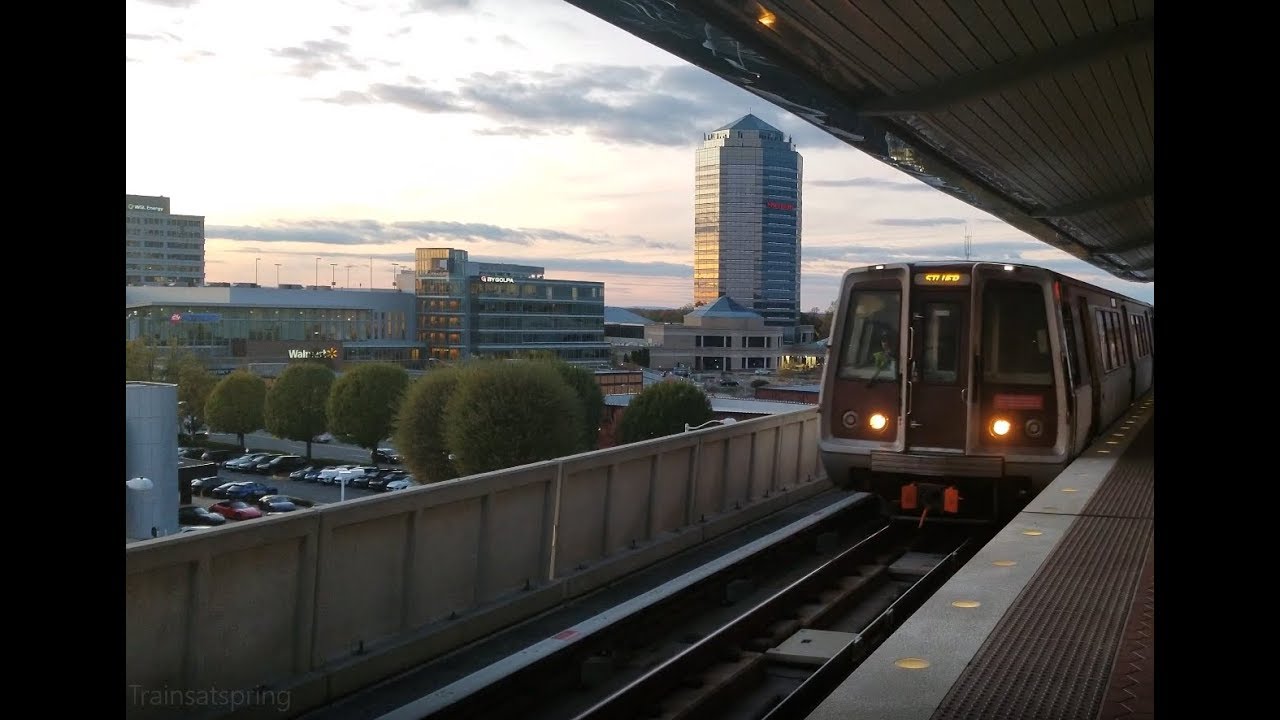 Evening WMATA Trains @ Spring Hill | Silver Line (11-08-19) - YouTube
