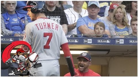 Trea turner threw a tantrum after a bunt instead of running to first base