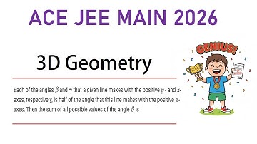 Each of the angle beta and gamma tha a given Line Makes With | Vectors 3D Geometry Jee Mains Pyq