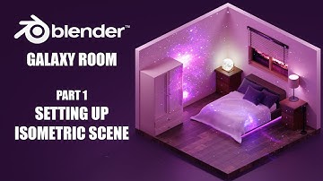 Blender 2.92 - Galaxy Room (BeginnersTutorial) Part 1 Isometric Setup