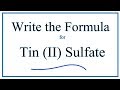 Tin and Sulfate Compounds