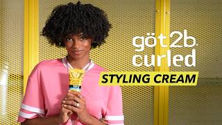 göt2b® curled Styling Cream let's you moisturize and define your curls without the crunch.