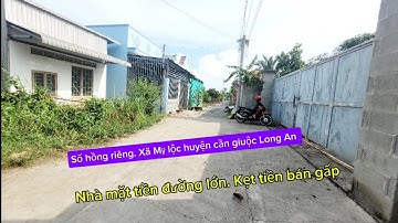bán nhà mặt tiền đường ô tô. giá 1 tỷ 3. sổ hồng riêng.. 90 mv.. xã Mỹ lộc huyện cần giuộc Long An