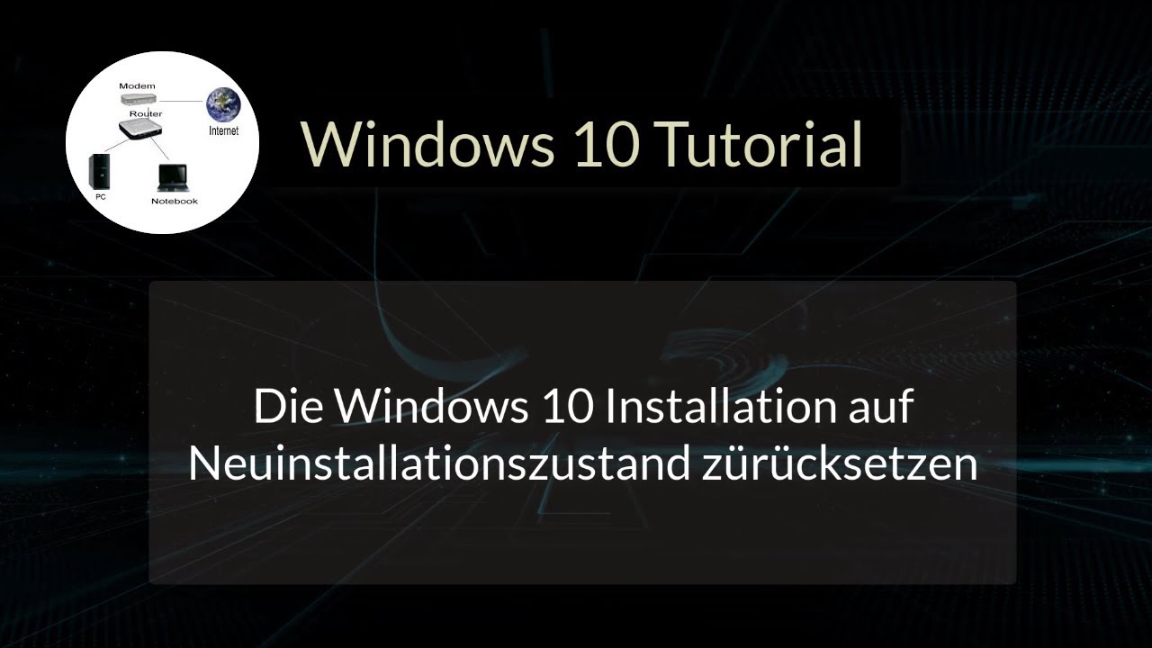 New Windows 10 zurücksetzen! Windows 10 Originalzustand wiederherstellen! Windows Installation aufräumen