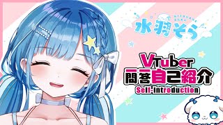 「【自己紹介】Vtuber一問一答自己紹介【水羽そら/新人Vtuber】」のサムネイル