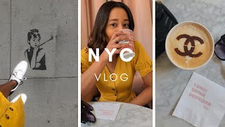NYC VLOG | NY KNICKS GAME | DESIGNER LATTE | COFFEE 'N CLOTHES | SHOWFIELDS