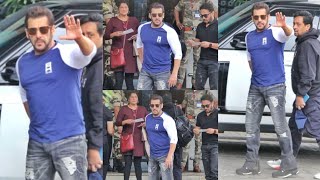 Salman Khan Spotted At Mumbai Private Airport