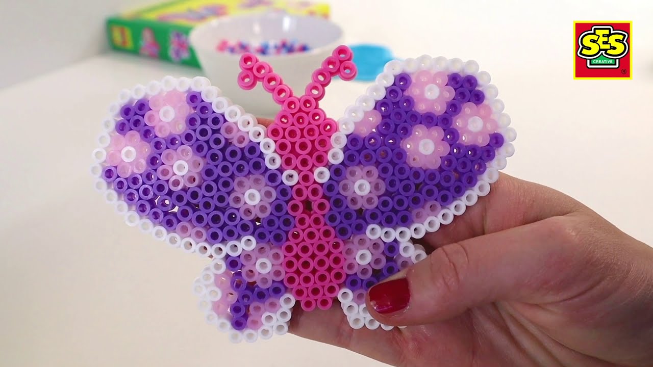 SES Creative – 1000 Perles à Repasser Pailletées – Mix Couleurs – Sans PVC – Motricité – Dès 4 Ans