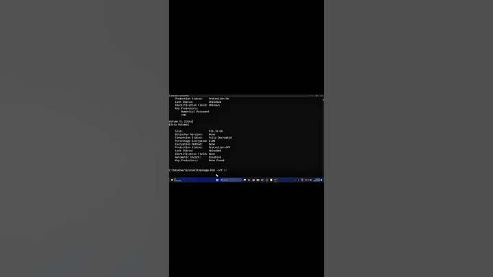Disable Bitlocker using CMD