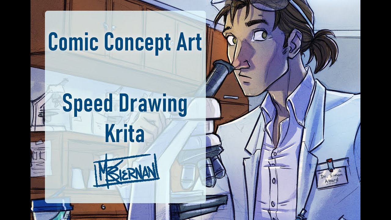 Drawing Concept Art for my Comic || Krita Speed Draw - YouTube