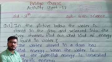 Bridge course day 17 class 7 general science complete activity sheet solution for English medium