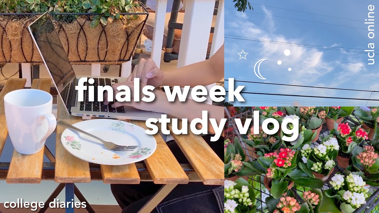 ucla finals study vlog 🌱: 12 hr work shift, caffeine, & starting a new chinese drama ᵔ ᴥ ᵔ