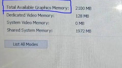 how to find total available graphics memory in windows 10 laptop