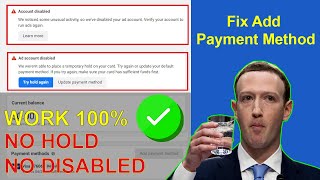 How to add payment method not disabled or hold