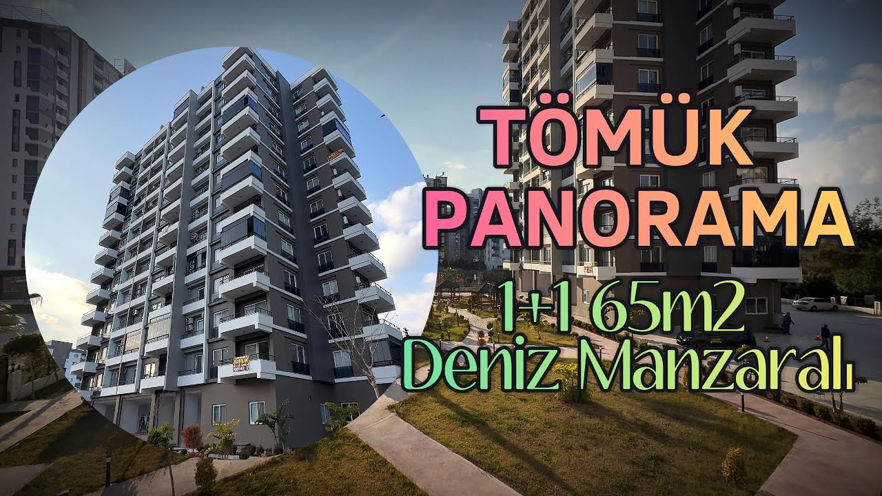 TÖMÜK PANORAMA'DA 1+1 65m2 ÖNÜ KAPANMAYACAK DENİZ MANZARASINA SAHİP DAİRE!!!