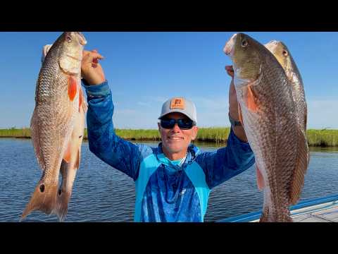 2+ Hours Catching Redfish on Hard Structure!