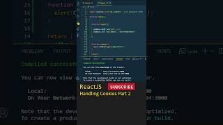 ReactJS Tutorial (Cookies - 2) React JS Tutorial For Beginners In Telugu, React Full Course #shorts