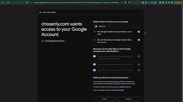 Chosenly Google Analytics OAuth Verification Video