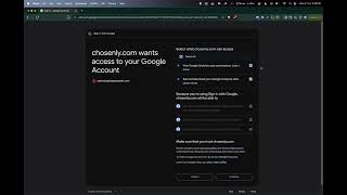 Chosenly Google Analytics OAuth Verification Video