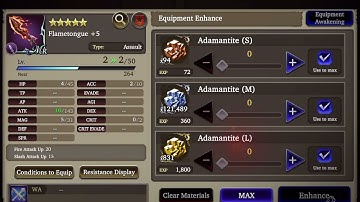 WOTV Crafting Demo: How to easily max ATK & ACC on +5 Flametongue weapon - FFBE War to the Visions