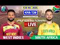 West Indies Vs South Africa 47th T20 Match | Live Score Analysis &amp; Discussion | WI vs SA T20 Match