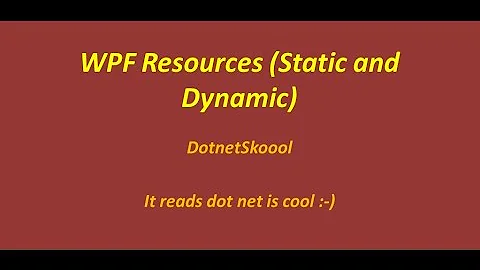 WPF Resources