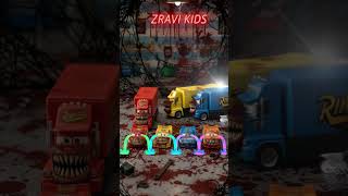 Pixar Cars | Horror McQueen, Shu Todoroki with Truck Container #cartoys #horrormcqueen #pixarcars