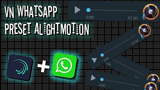 mentahan VN WhatsApp, preset alightmotion🎟️   tutor cara pakainya