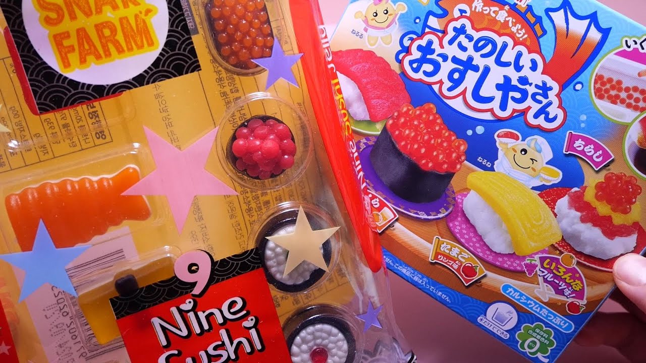 ASMR]포핀쿠킨 초밥 만들기, 초밥 젤리/Popin Cookin sushi making