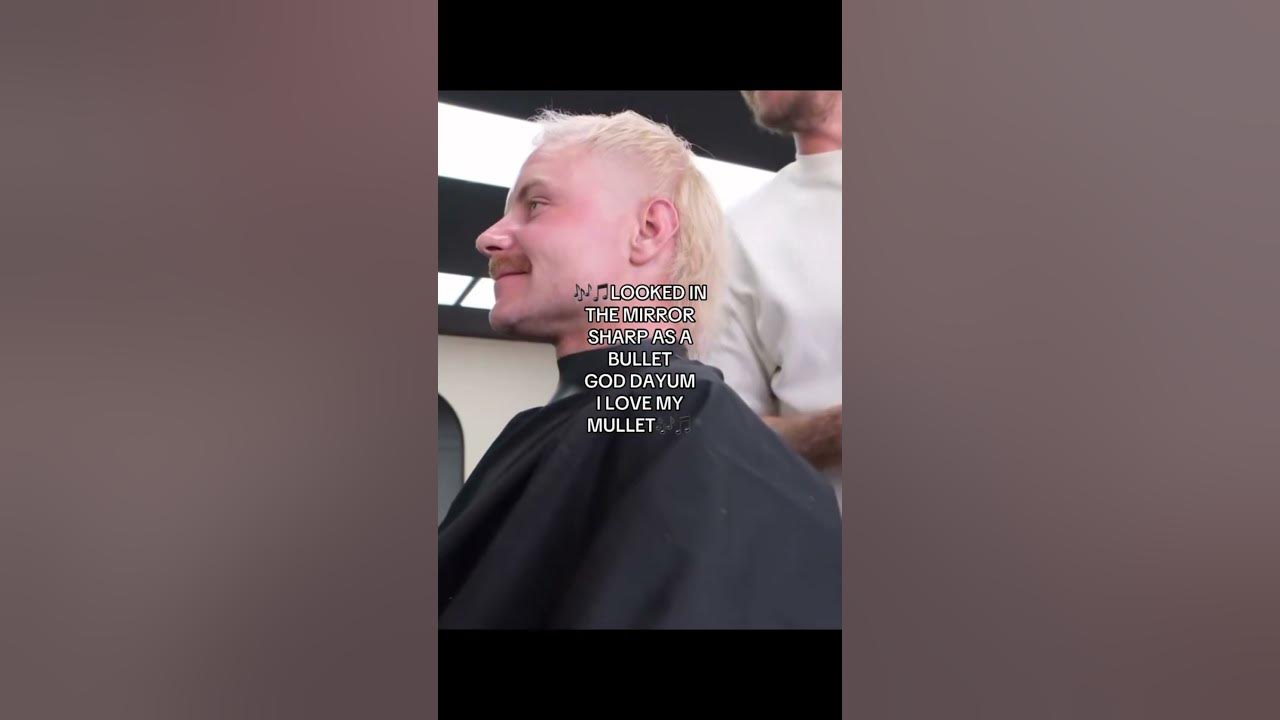 Looked in the mirror sharp as a bullet gawd dayum i love my mullet 
