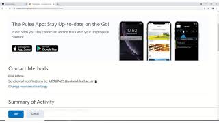 Turning on email notifications for Brightspace announcements