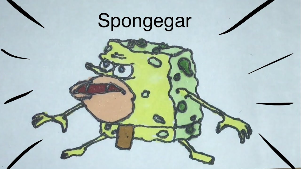 How To Draw Spongegar From Spongebob Memes Speed Drawing YouTube