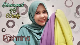 PERBEDAAN PASHMINA BAHAN DIAMOND DAN CERUTY