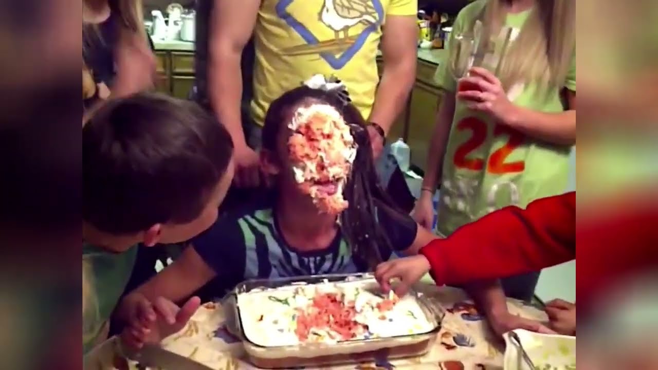 Birthday Fail Moments Cake In The Face YouTube