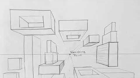 One Point Perspective — cutting into cubes and stacking