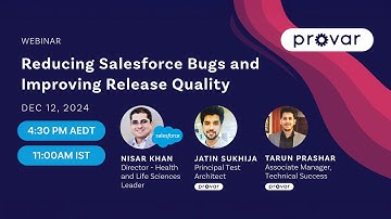 Reducing Salesforce Bugs and Improving Release Quality - Webinar Teaser