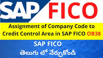 Assignment of Company Code to Credit Control Area in SAP FICO T- OB38 - SAP FICO TELUGU TUTORIALS