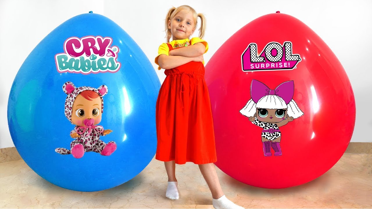 Big Balloon Challenge | Alice and baby Eva play fun activities for kids