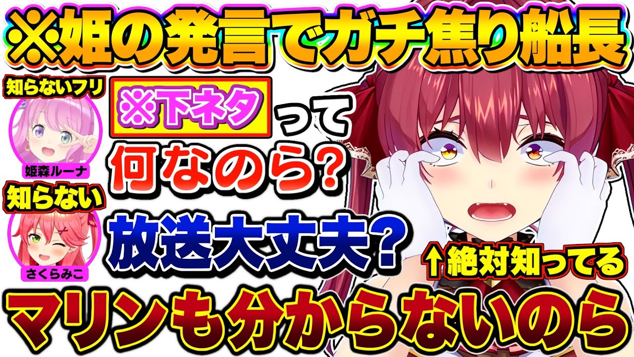 【総集編】ホロメンの下ネタで動揺する乙女なマリン船長【宝鐘マリン/ホロライブ切り抜き】